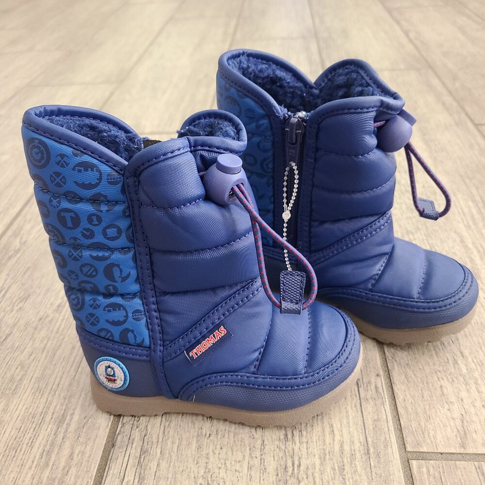 Thomas & Friends Blue Winter Snow Boots Toddler Boys Size 6